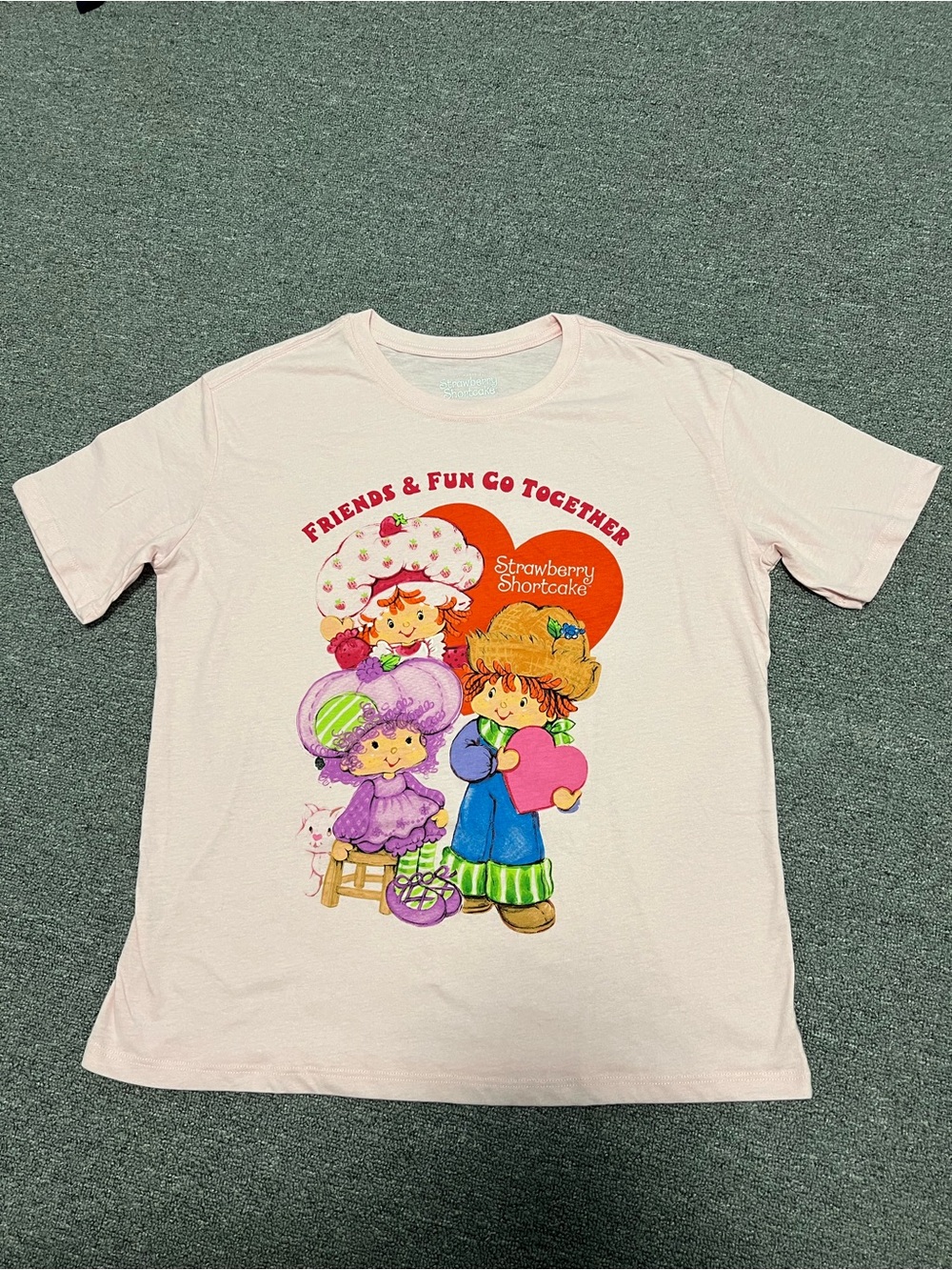 Strawberry Shortcake Graphic Tee - Light Pink Short Sleeve